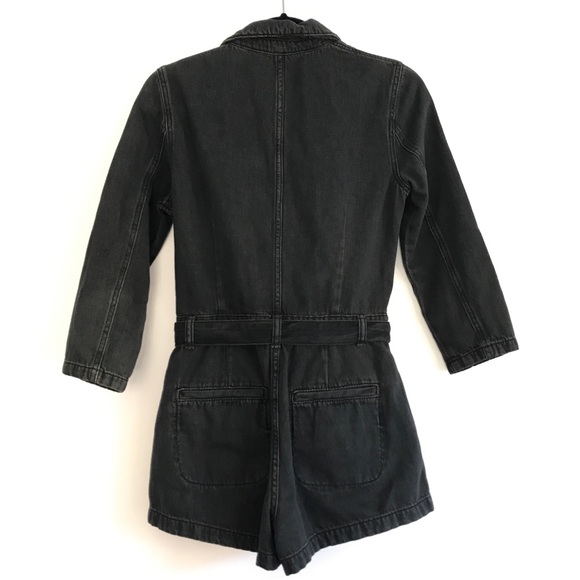 Free People Green River Denim Romper - Picture 3 of 15